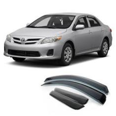 Imagem de Calha de Chuva Toyota Corolla 2008 a 2014 4 Portas TG Poli Defletor Portas Protetor Janelas