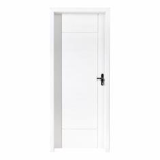 Imagem de Kit Porta Pronta Maciça 214x89cm Eucalipto Esquerda Pm95 Clean Cruzeiro Portas Branco