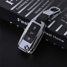 Imagem de TPHJRM Porta-chaves do carro em liga de zinco, capa da chave, adequado para Volkswagen Golf 7 GTI R MK7 Tiguan porta-chaves do carro porta-chaves porta-chaves