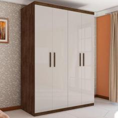 Imagem de Guarda Roupa Miami Casal Quatro Portas Malbec Off White