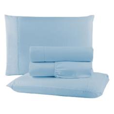 Imagem de Lençol 300 Fios Casal Padrão 4 Peças Com Elástico Unissex - Entrou Com