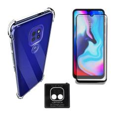 Imagem de Kit Capa Capinha Anti Impacto + Película 9D 3D Blindada + Película Câmera Compatível Moto E7 Plus