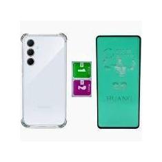 Imagem de Kit Capa Transparente + Película de Cerâmica para Samsung Galaxy A35 -
