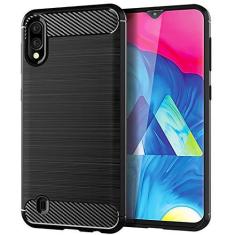 Imagem de Capa para Samsung Galaxy A10, sensação macia, proteção total, anti-arranhões e impressões digitais + capa de celular resistente a arranhões para Samsung Galaxy A10