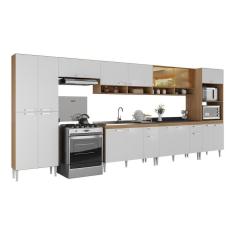 Imagem de Cozinha Completa Modulada 7 Pçs com Armário e Balcão de Pia Paris Multimóveis MP2226