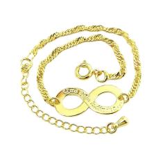 Imagem de Pulseira Feminina 16/21Cm 1Mm Infinito Folheado Ouro Pl241