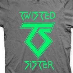 Imagem de Camiseta Twisted Sister Chumbo e Verde em Silk 100% Algodão