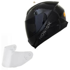 Imagem de Capacete Moto Masculino Norisk Razor Preto Viseira Fume, Preto Brilho,