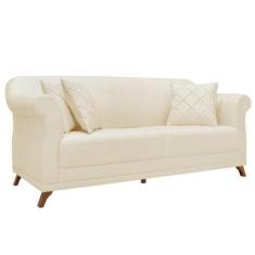 Imagem de Sofá 2 Lugares Para Sala De Estar 180cm Eva Linho Pérola - Montanaris