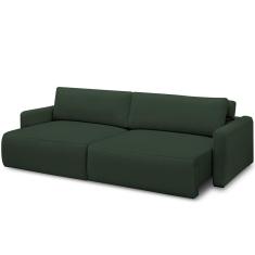 Imagem de Sofá Retrátil Reclinável Para Sala De Estar Living 210cm Sevilha F04 Veludo Verde