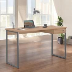 Imagem de Mesa Home Office Escrivaninha Industriale 1,36 Montana com Gaveteiro