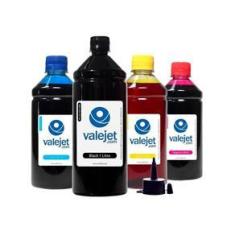 Imagem de Kit 4 Tintas para Lexmark Universal Black 1 Litro Coloridas 500ml Valejet