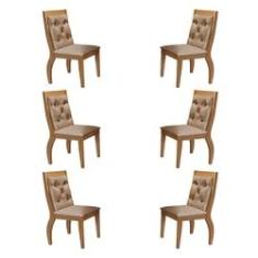 Imagem de Conjunto Com 6 Cadeiras Agata Cor Imbuia Rufato Móveis