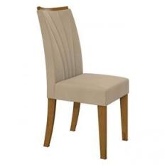 Imagem de Conjunto 2 Cadeiras Apogeu Móveis Lopas Rovere/Veludo Naturale Creme