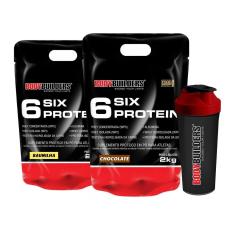Imagem de Kit 2x 6 Six Protein 2kg + Coqueteleira Bodybuilders-Unissex