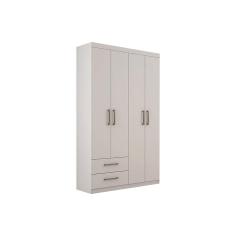 Imagem de Guarda Roupa Solteiro 4 Portas E 2 Gavetas Canada Branco Conquista