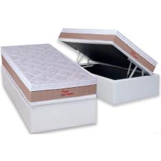 Imagem de Cama Box Baú Solteiro: Colchão Ortopédico Orthoflex Foggia Premier + Base CRC Courano White(88x188)