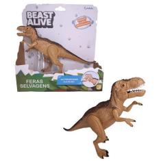 Imagem de Boneco Articulado Dinossauro Tiranossauro Rex 25cm Feras Selvagens Com
