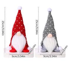 Imagem de Bonecas de Natal Natal Ano Novo Diy Striped Faceless Toy Decorações de Papai Noel