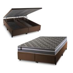 Imagem de Conjunto Box Baú Miami Cinza 193x203x69 Espuma D33