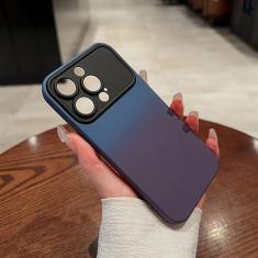 Imagem de Capa de janela grande de cor de contraste para iPhone 11 12 13 14 15 Pro Max 14 Plus Proteção de câmera Capa de silicone com sensação de pele, S6, para iPhone 11