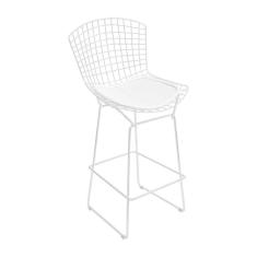 Imagem de Banqueta Bertoia Branca D70 Assento Branco Cor Branco