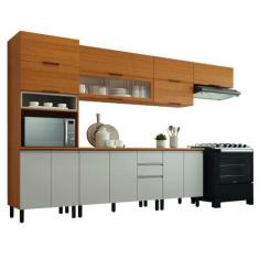 Imagem de Armário De Cozinha Completa Itatiaia Com Balcão 14 Portas 2 Gavetas Ni
