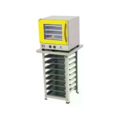 Imagem de Kit - Forno Turbo Elétrico Fast Oven PRP-004 127v Amarelo + Bancada ME