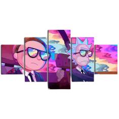 Imagem de Quadros Mosaico De Peças Rick E Morty Para Sala Quartos