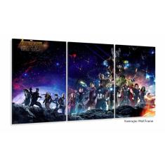 Imagem de Quadro Decorativo Team Vingadores 3 peças 120x60 cm em tecid