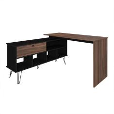 Imagem de Escrivaninha Dubai 1 pt Preta e Ipê