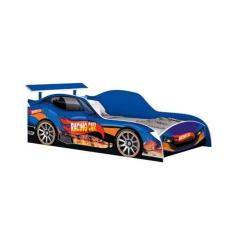 Imagem de Cama Carro Solteiro Racing Car Mdf - Azul