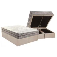 Imagem de Cama Box Baú King: Colchão Molas Ensacadas Paropas MasterPocket  Textu