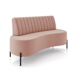 Imagem de Sofá 2 Lugares Living 160cm Pé Ferro Pto Maraú Veludo K01 - D`Rossi