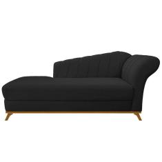 Imagem de Recamier Vanessa 185cm Lado Esquerdo Corano Preto