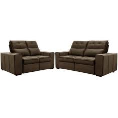 Imagem de Conjunto De Sofás 2 E 3 Lugares Barsa Gralha Azul