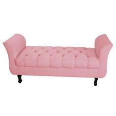 Imagem de Divã Recamier Barcelona - 1,95 Suede - Rosa - Topázio