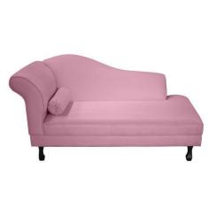 Imagem de Recamier Divã Dubai 140 cm Braço Direito Rosa - Renascer Decor