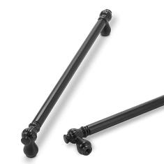 Imagem de POVEFONK Pacote com 10 puxadores de armário de cozinha preto fosco de 192 mm puxadores de gaveta pretos puxadores de gaveta ferragens de armário de cozinha puxadores de gaveta puxadores de gaveta