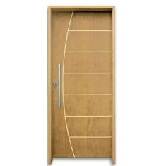 Imagem de Porta De Madeira Frisada Bel ssima Com Puxador 2,10x0,80 Lado