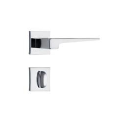 Imagem de Fechadura Stam Classic 55 3200 Roseta Quadrada Banheiro Cromado