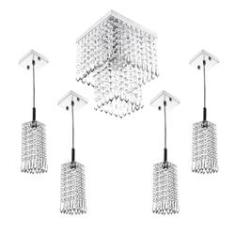 Imagem de Kit 4 Pendentes Clearcrillic Quad. + Marrycrilic Cristal Acr