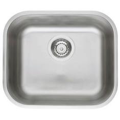 Imagem de Cuba Retangular Tramontina Prime Aço Inox 40 Bl Acetinada Sem Escape