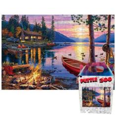 Imagem de Quebra-Cabeça 300 Peças Barco Colorido - Reidopendrive