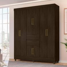 Imagem de Guarda Roupa Cas Munique 8p Ebano Touch Demobile