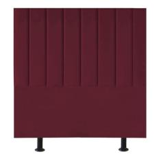 Imagem de Cabeceira Estofada Cama Box Casal 140 Cm Sophia Carla Suede Cor:bordô