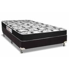 Imagem de Cama Box Casal: Colchão Espuma D33 Luckspuma  Supreme Black Pró Saúde