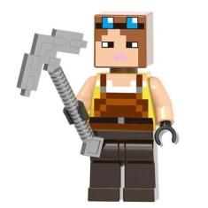 Imagem de Boneco Minifigure Blocos De Montar Player Glass Minecraft - Mega Block