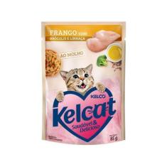 Imagem de Ração Úmida Para Gato Adulto Sachê Kelco Ao Molho - Kelcat Frango Com