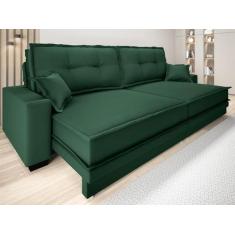 Imagem de Sofá Palermo 2,40M Retrátil E Reclinável Velosuede Verde - Netsofas